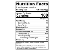 Load image into Gallery viewer, Nutrition Label for 8.8 oz Bag of Prunes
